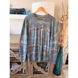 Smartwool Classic Thermal Merino Base Layer Crew Mens Blue XXL